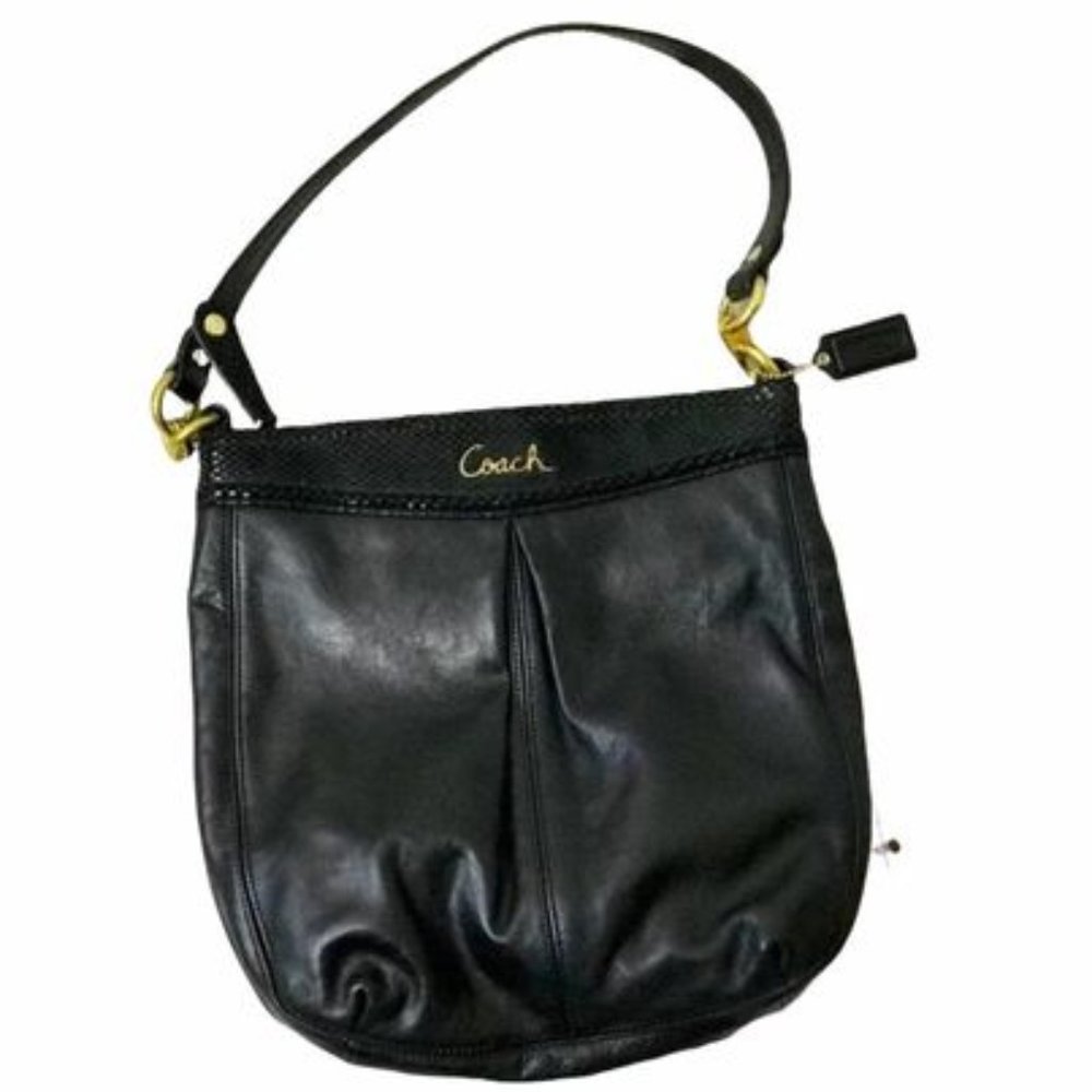 Coach Ashley “Hippie” Bag, Black Leather